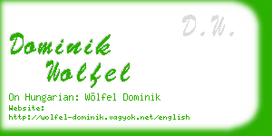 dominik wolfel business card