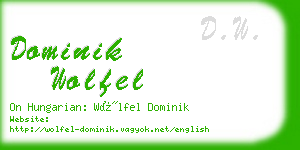 dominik wolfel business card